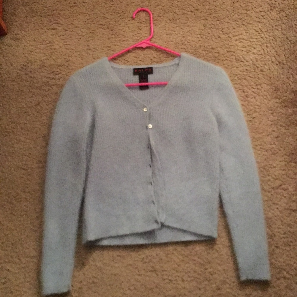 Blue cardigan